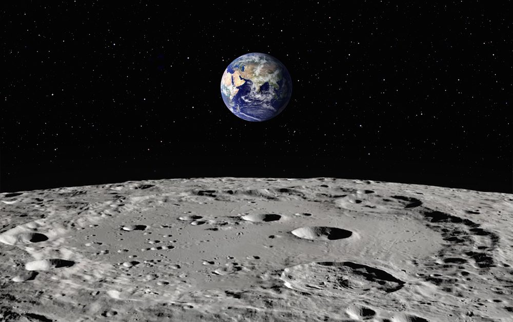 Moon crashes into Earth